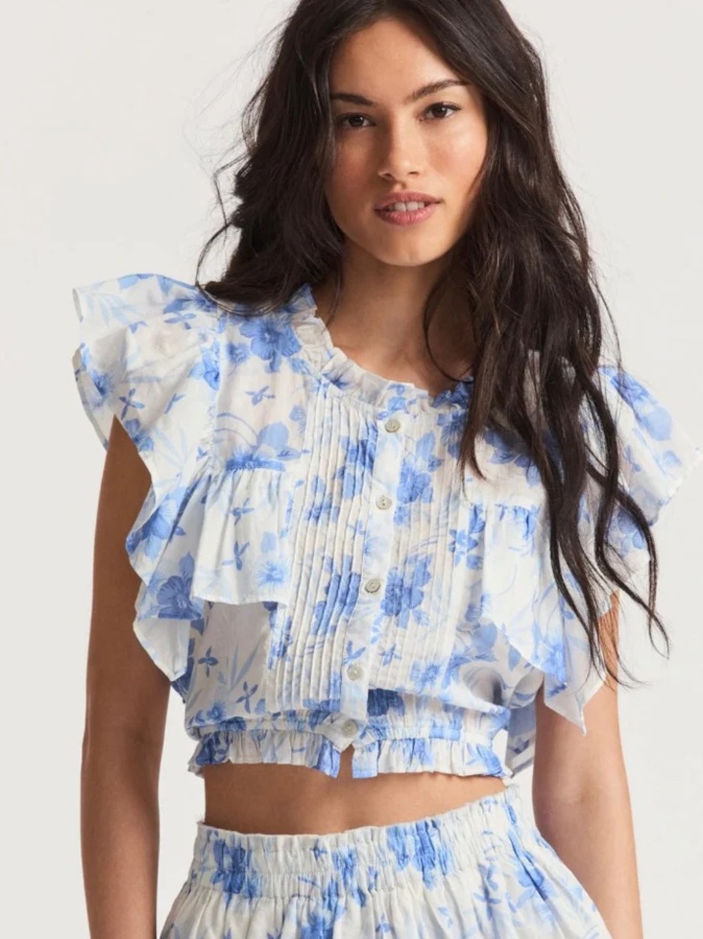LoveShackFancy Nora Top - Strong Current